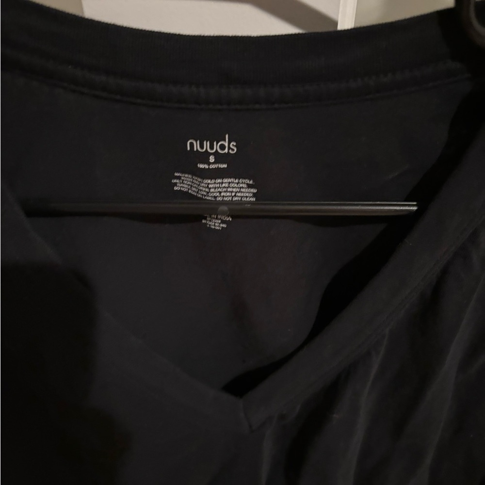 Black nuuds small vneck shirt